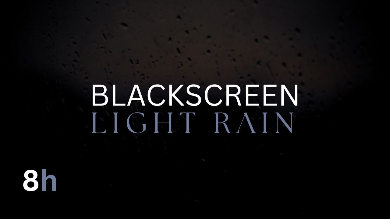 8 Hours of Soft Rain 🌧️ Black Screen for Deep Sleep & Insomnia Relief