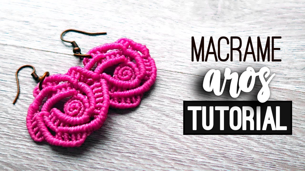 Aros De Rosa » 🌹 tutorial | como hacer aretes de hilo | diy ● Earrings #121