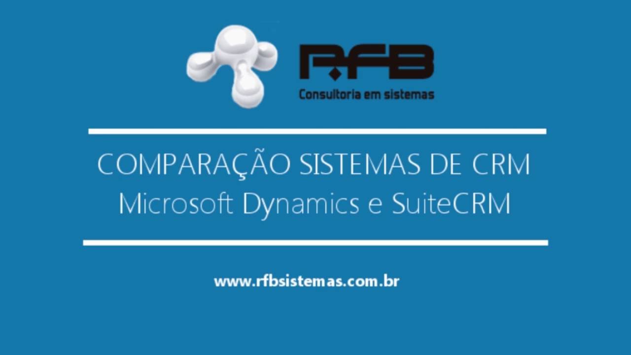 Dynamics CRM vs SUITECRM - Controle de Atividades