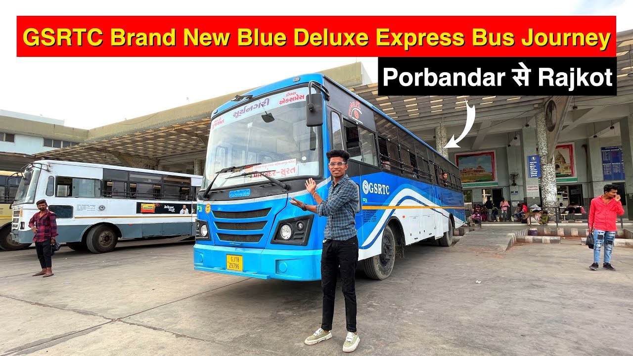 GSRTC Brand New Blue Deluxe Express Bus Journey | Porbandar To Rajkot | BS6 Phase II