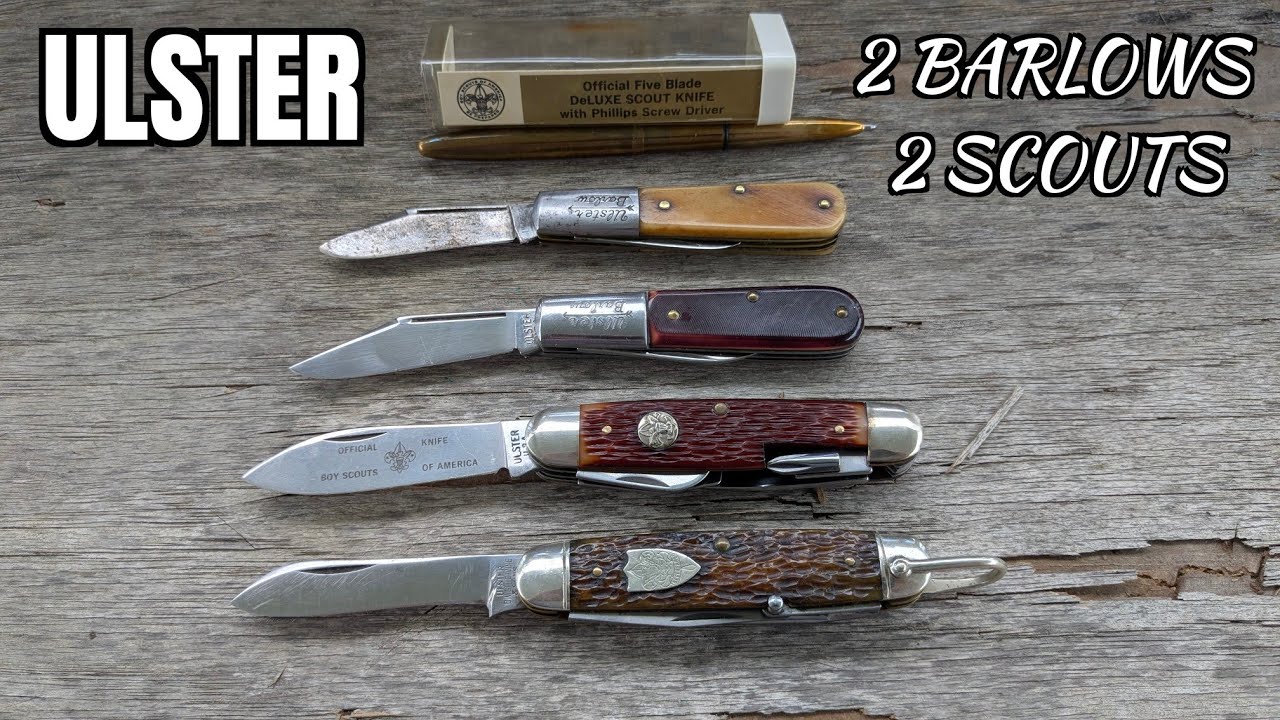 Vintage Ulster Brand Knives 👉 2 BSA Scouts - 2 Barlows