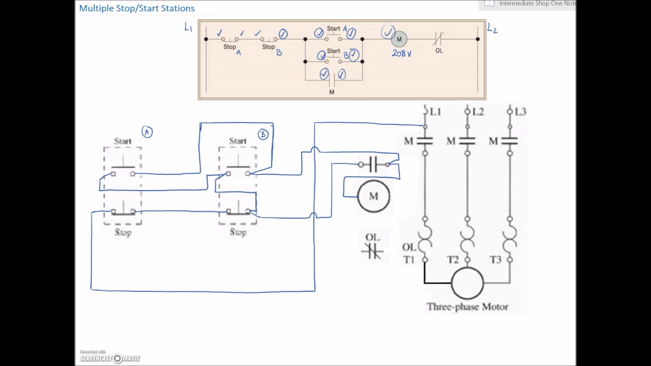 Ladder Diagram Basics #4 (Multiple Stop Start Stations)