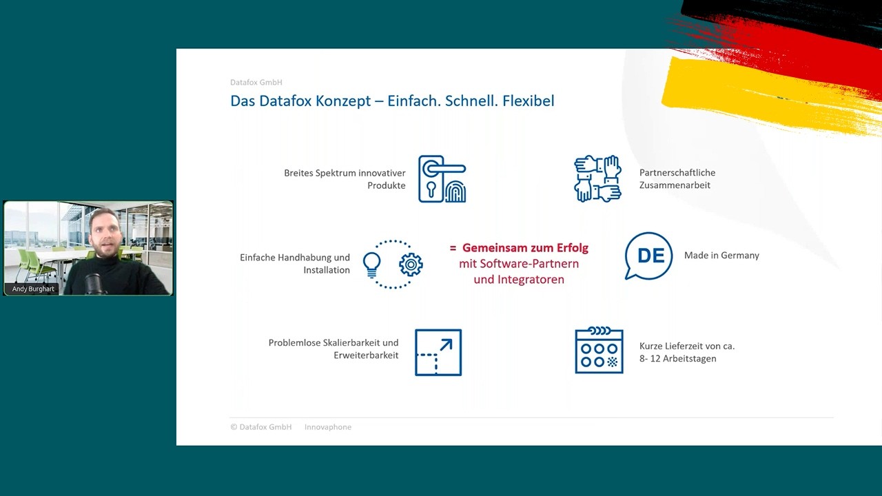 Webinar: Datafox: Terminals zur Zeiterfassung und mehr - innovaphone Technology Partner | deutsch