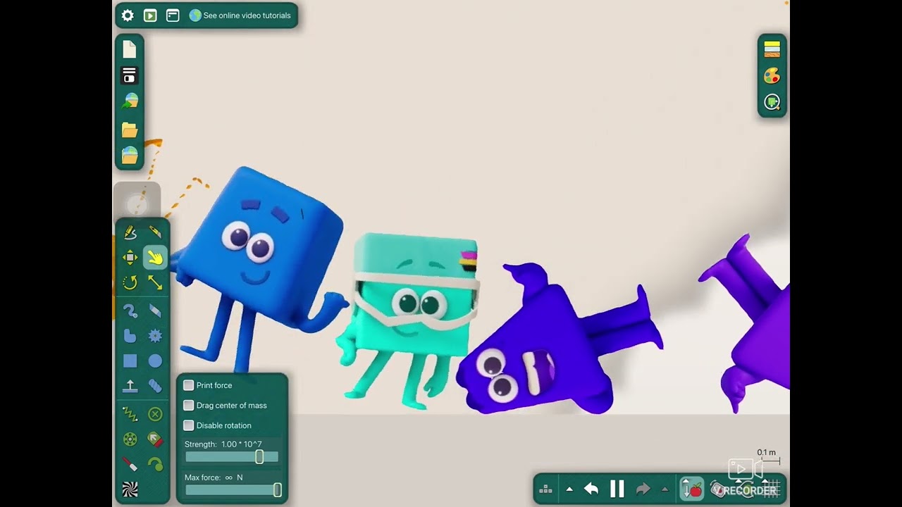 Colourblocks in algodoo two