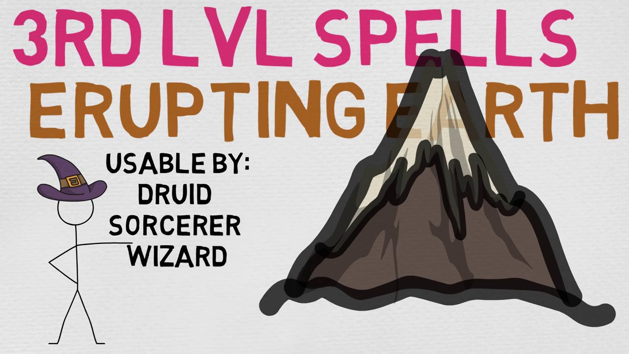 3rd Level Spell #19: Erupting Earth (DnD 5E Spell)