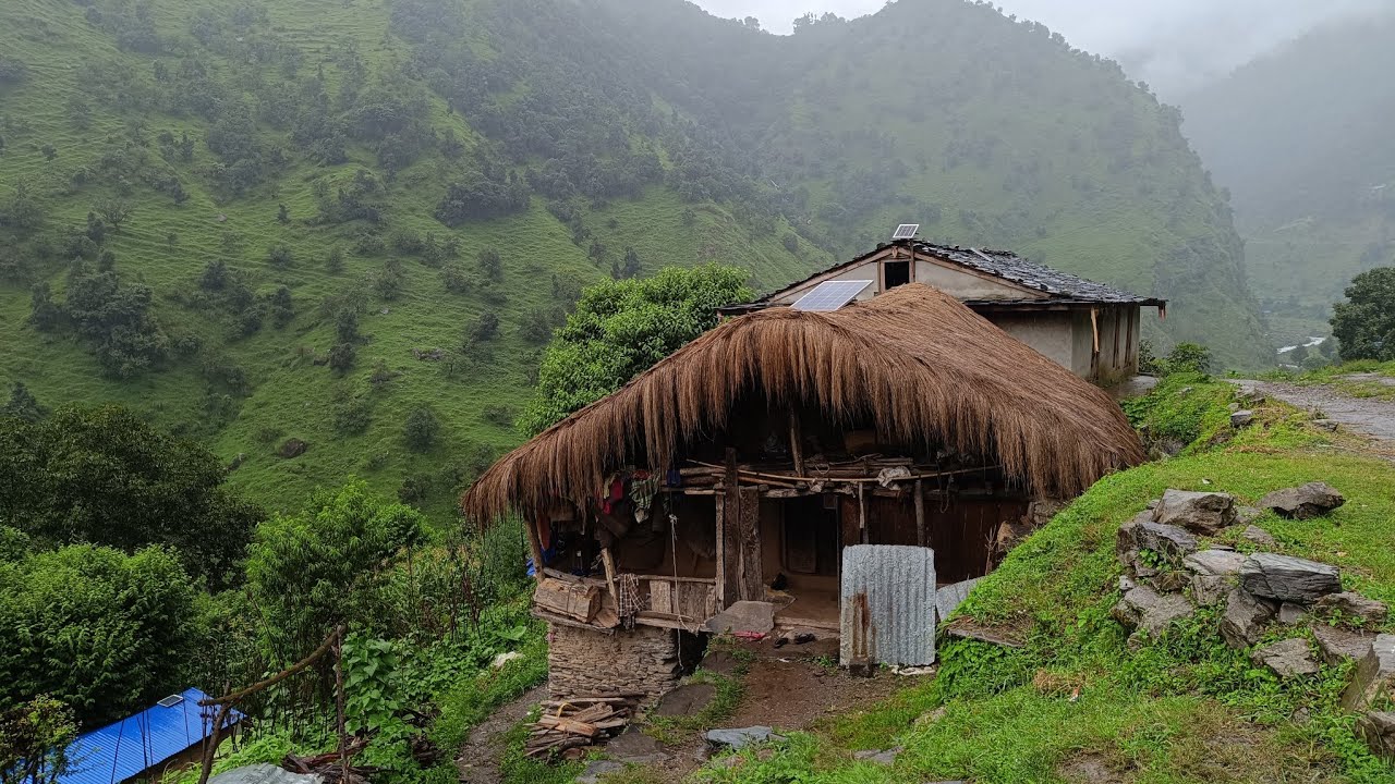 This is Real Nepali Mountain Village Life During Heavy Rainy Days | Rural Activity In Nepali Village