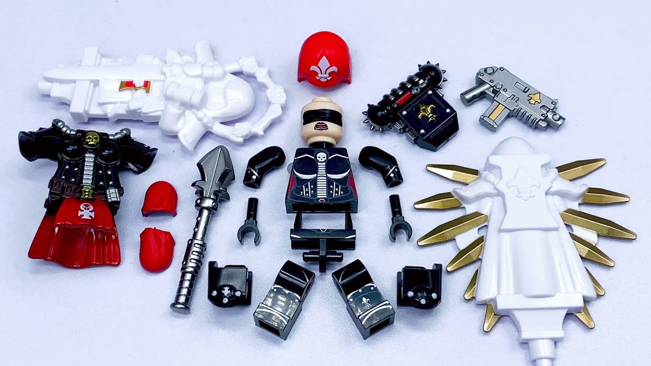 Кастомная фигурка Сестер Битвы из LEGO Warhammer 40K | Неофициальные минифигурки LEGO
