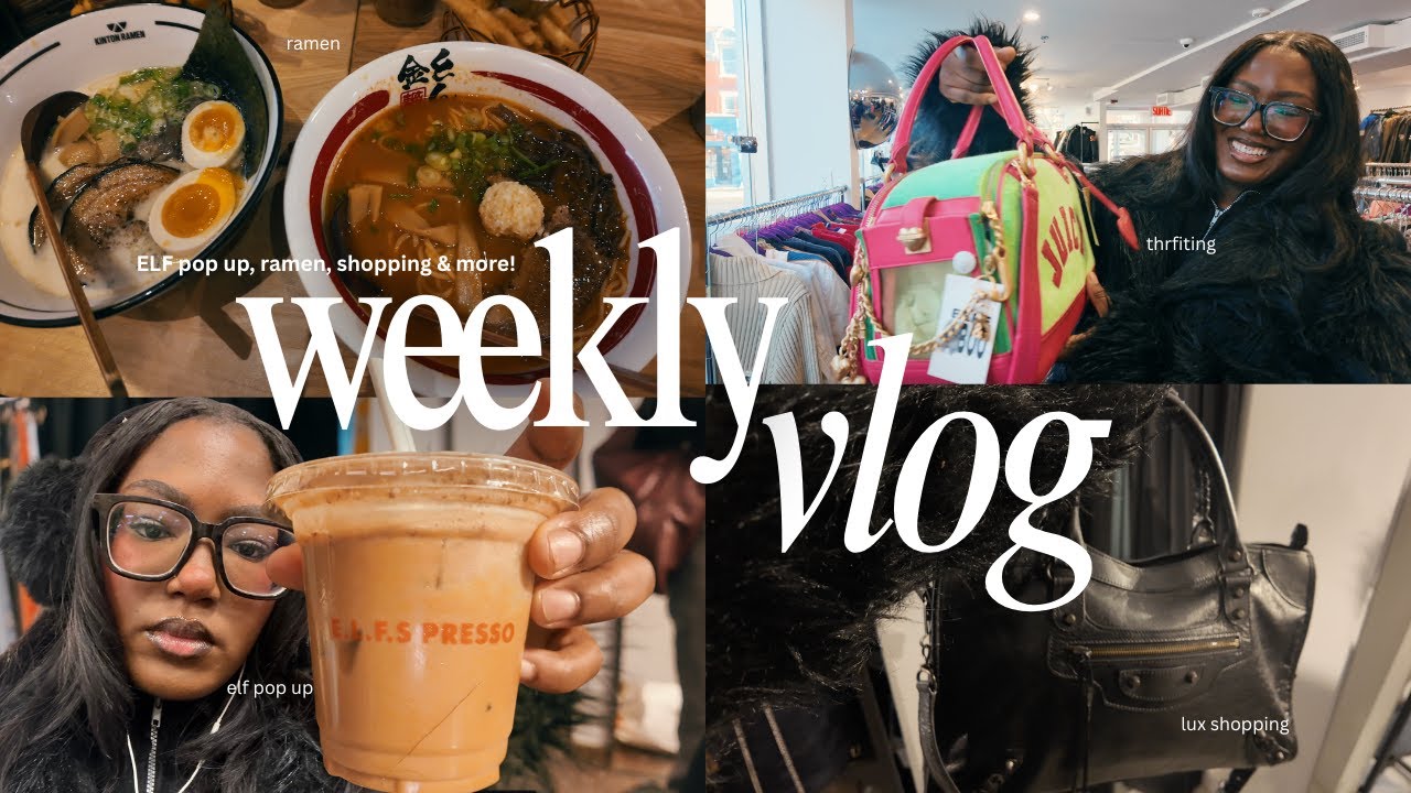 day in my life| ELF pop up, ramen, vintage shopping & more