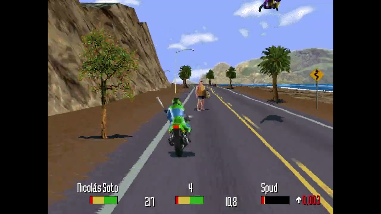 Road Rash | Pacific Highway on Level 5 with the Kamikaze ZYX 750