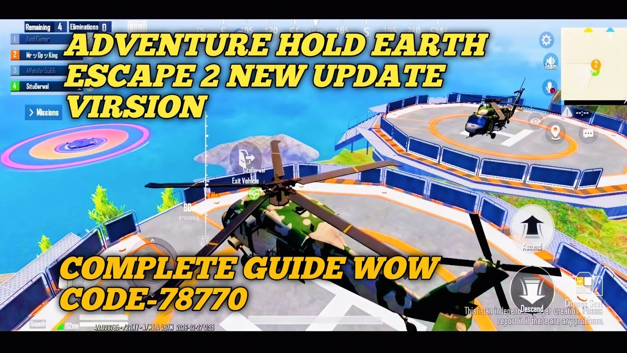 Adventure Hold Earth Escape 2 //Bgmi Wow Parkour Code 78770 #newtradingwow Mode #bgmi #pubgmobile 