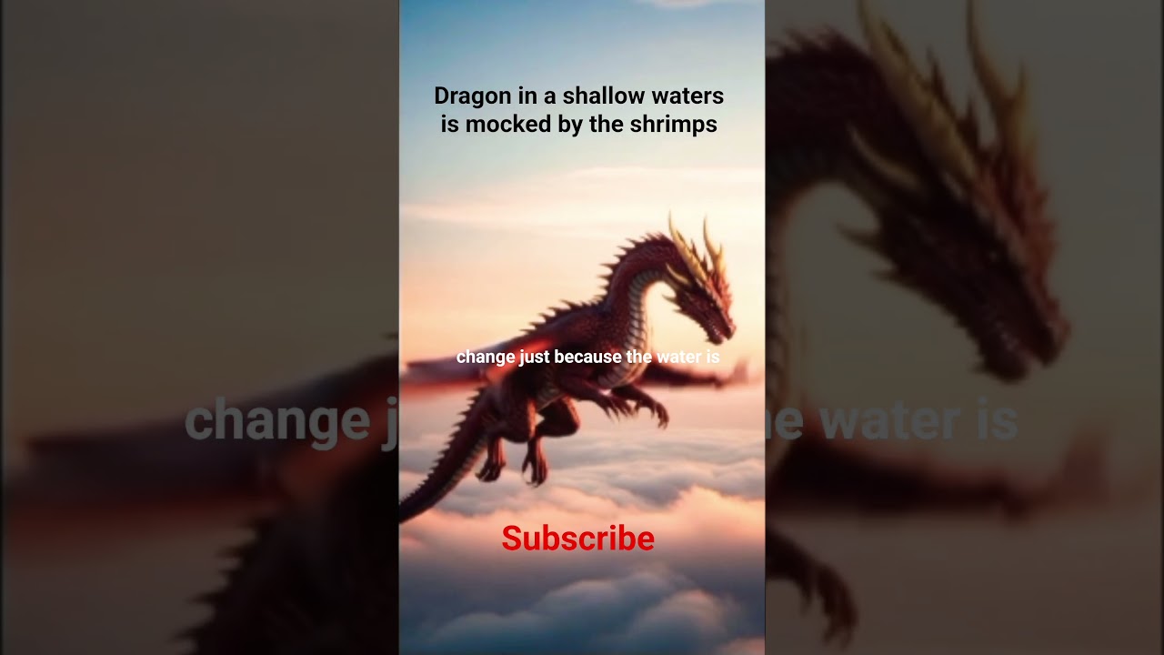 dragon in shallow waters 