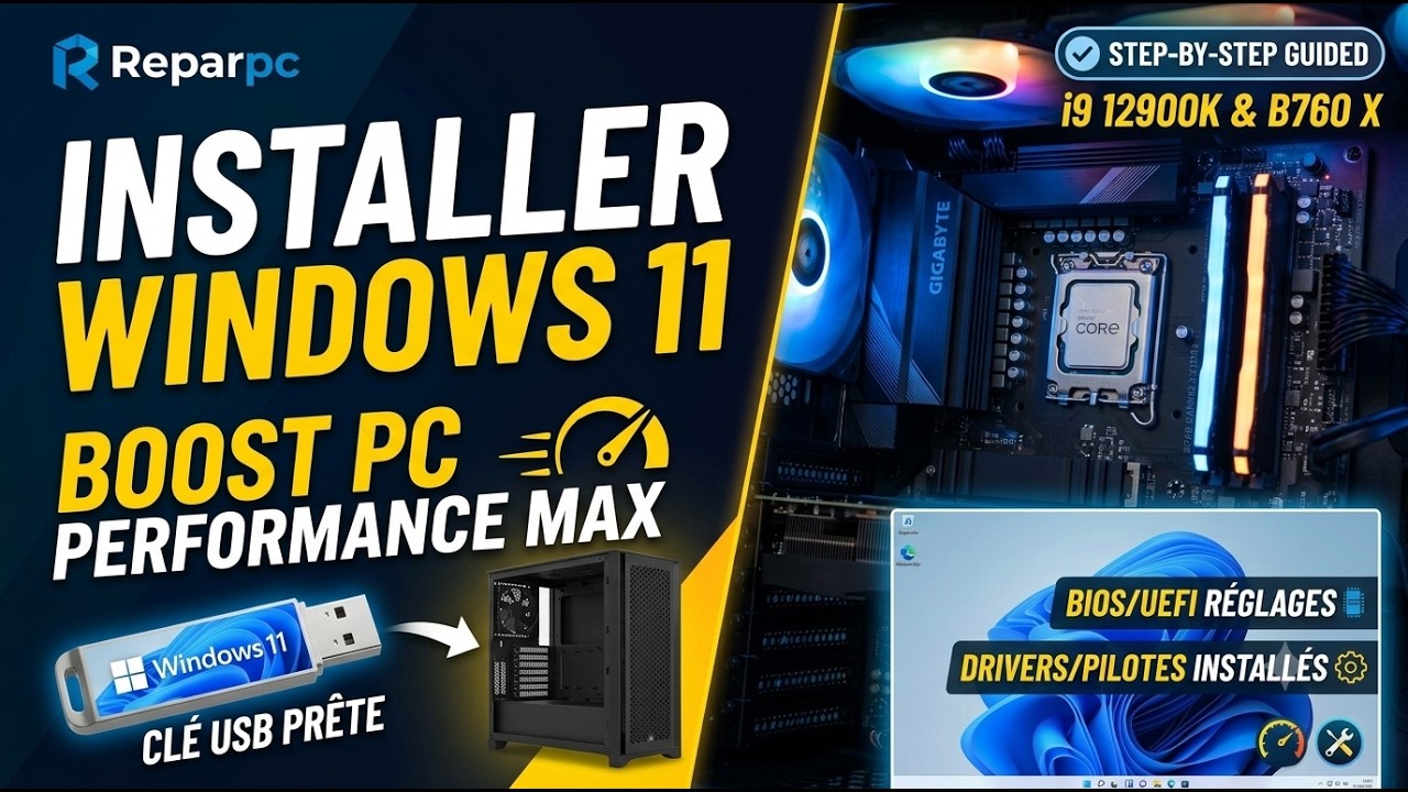 installation et optimisation de windows 11 - Gigabyte B760 Gaming X DDR4 Gen5 -I9 12900K