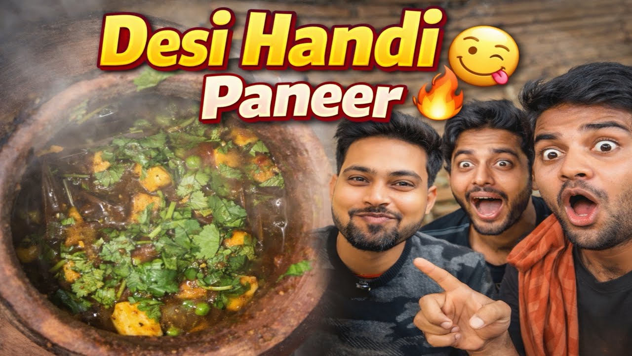 Gaon Style Handi Paneer 😋 | Cooking + Comedy = Full Fun 😂🔥 #swadaursafar #trending #food 
