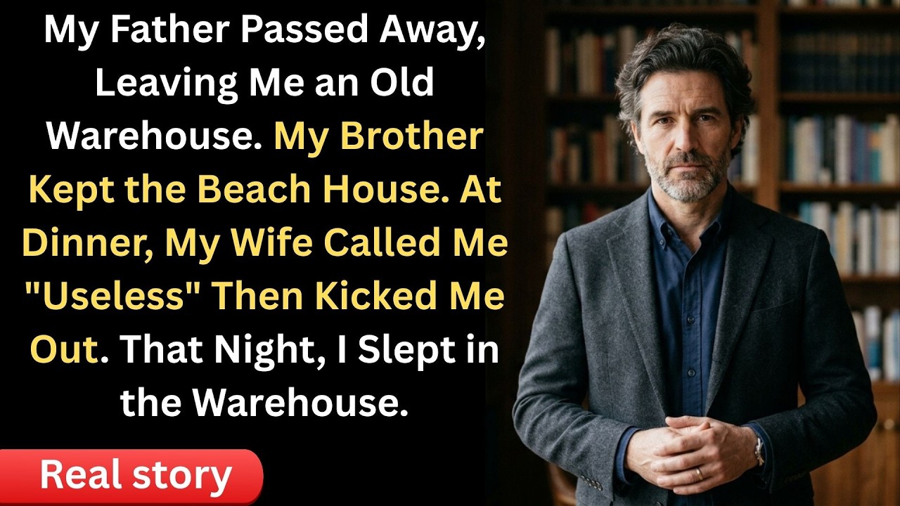 My Wife Kicked Me Out After My Father Left Me a Warehouse… That Night Changed Everything