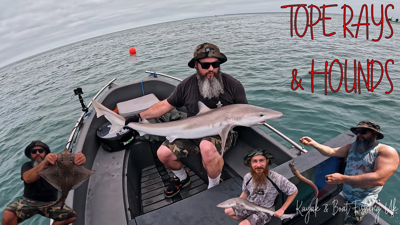 BIG TOPE, HOUNDS & RAYS  Sea Fishing - Small Boat Fishing - Whaly Boats #seafishing
