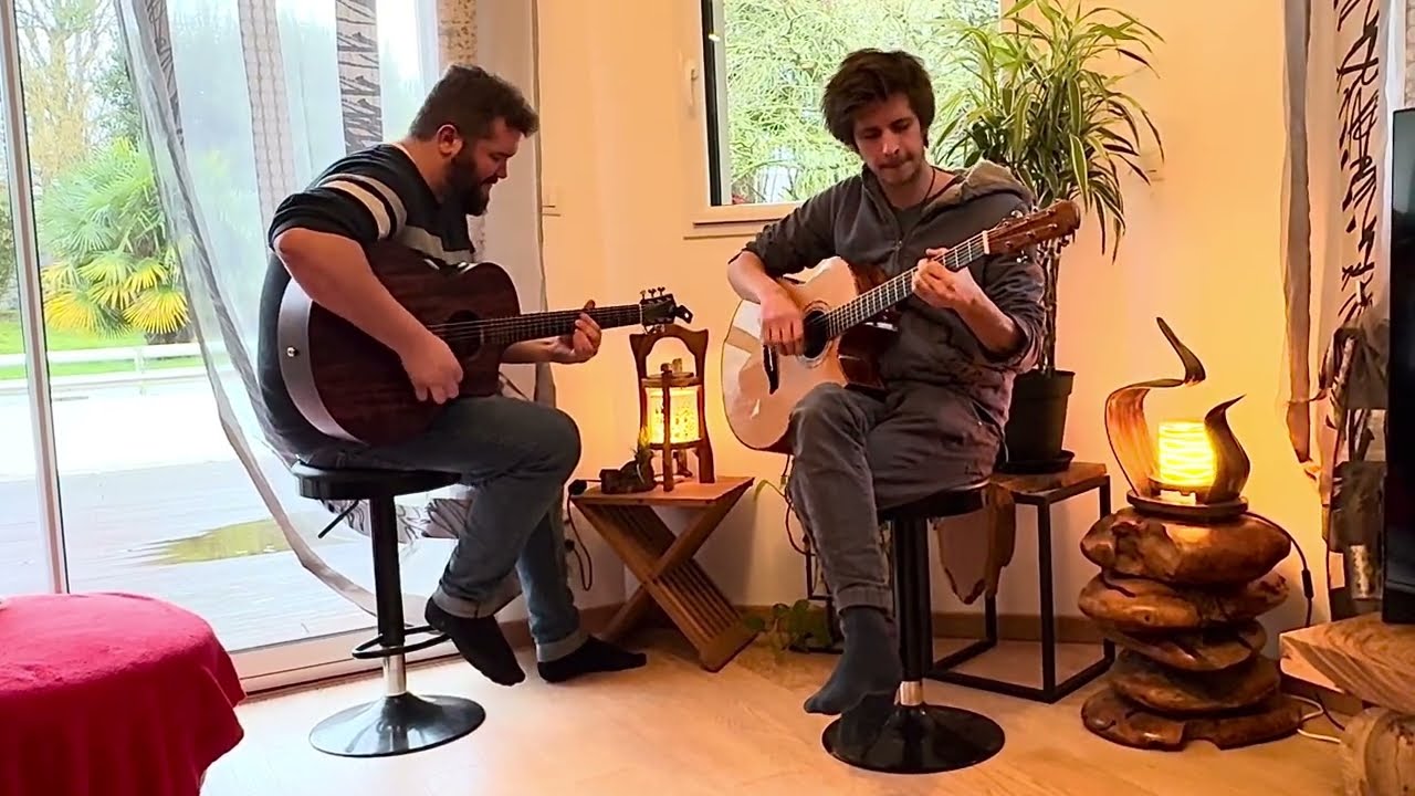 Cover de Minor Swing de Django Reinhardt ! Improvisation avec deux guitares acoustiques folks