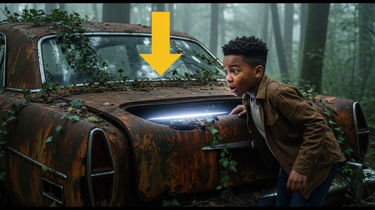 POBRE NIÑO NEGRO ENCUENTRA UN COCHE ABANDONADO… Y SE SORPRENDE AL VEER EL MALETERO