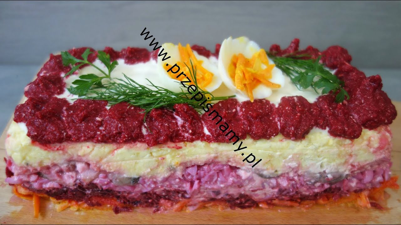 Sałatka śledziowa - warstwowa i odwracana