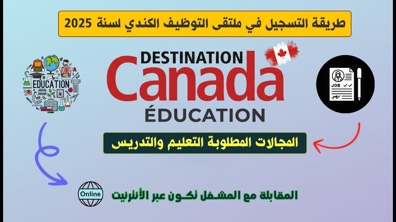 Destination Canada Education 2025 طريقة التسجيل في ملتقى التوظيف #education #enseignement #canada