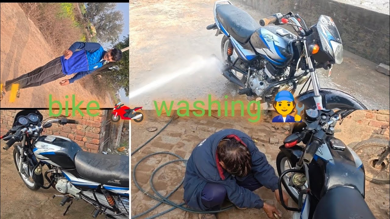 Aaj bike 🏍️🧑‍🔧 washing krvai or mechanic 🧰 kam kra diya 👀