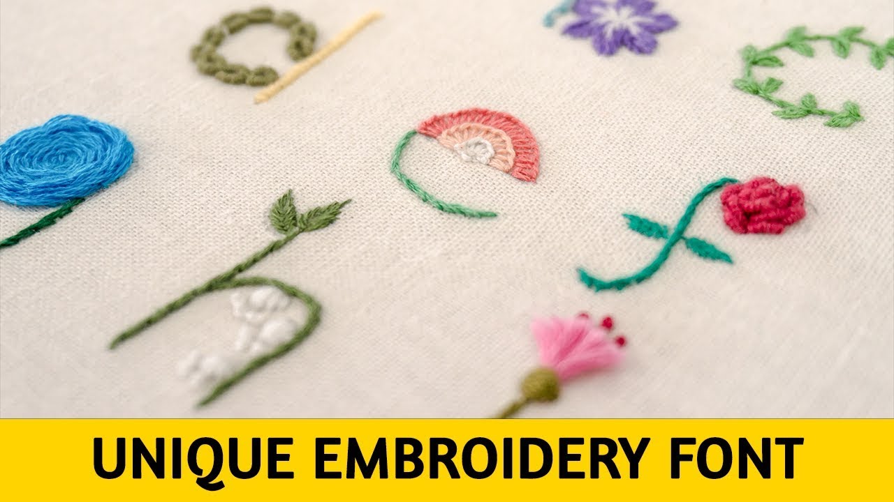 Unique Embroidery Letters | Hand embroidery Stitches for Letters