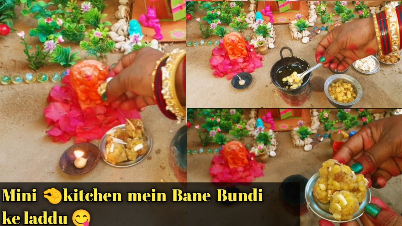 Mini Kitchen mein banaye asli Bundi ke Laddu!😱 ✨ #MiniFood 😋#classictinyfood #minikitchen #viral 