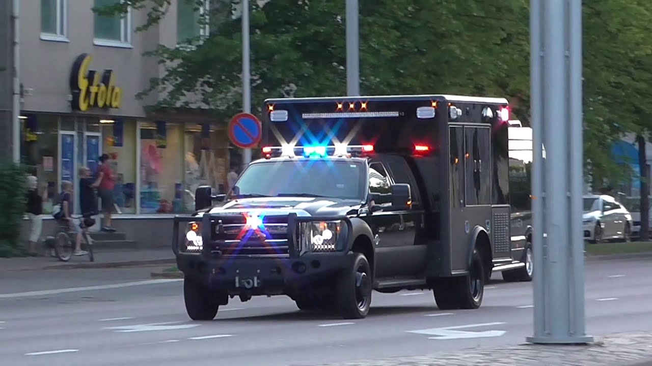 President Trump´s motorcade in Helsinki, Finland 2018
