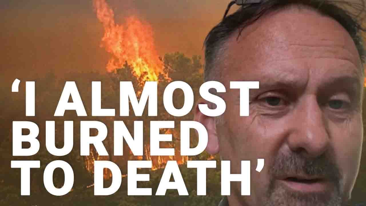 Tourists almost &lsquo;burn to death&rsquo; in Rhodes wildfires