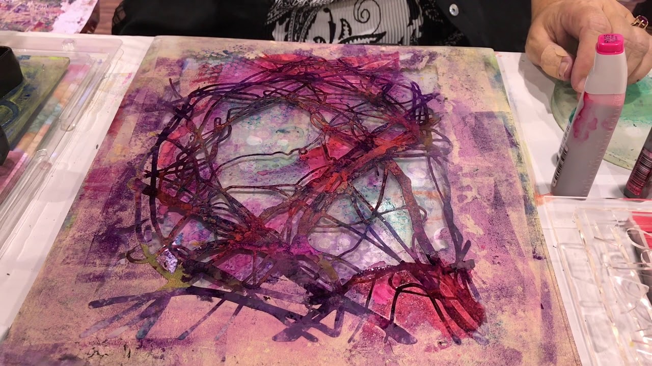 Gel Press Printing with Alcohol Inks - Creativation 2018