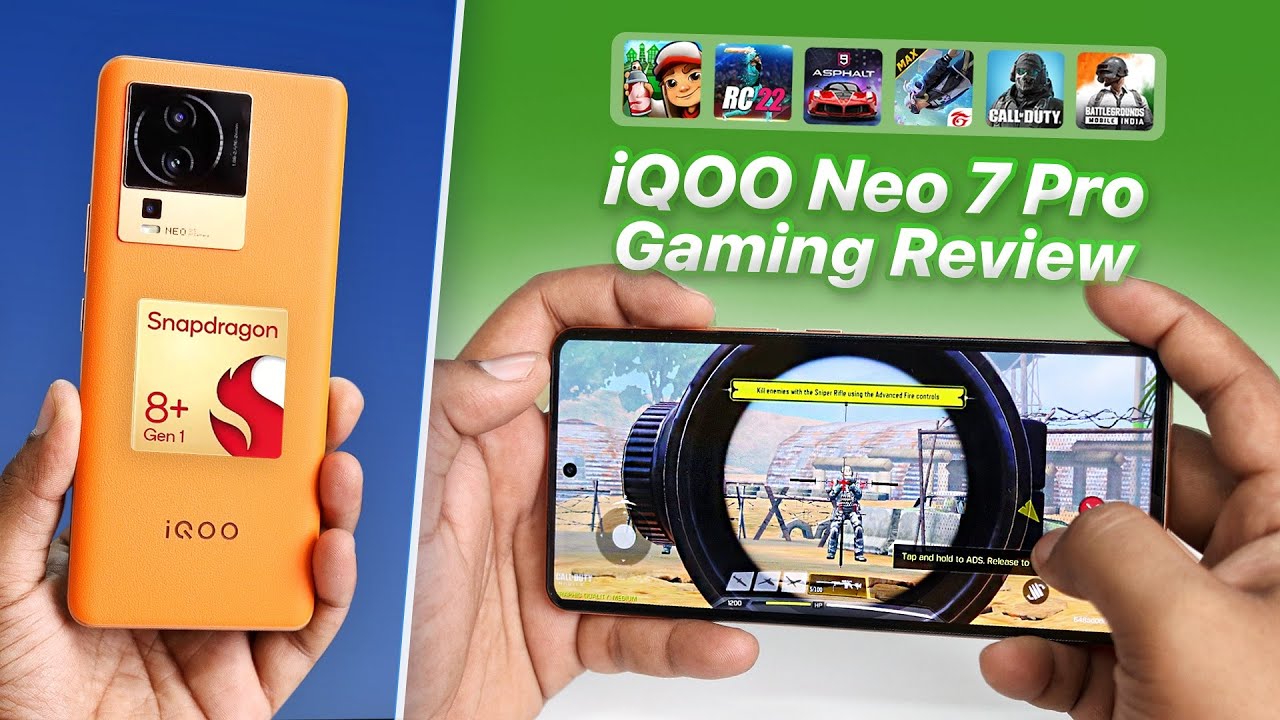 iQOO Neo 7 Pro Detailed Gaming Review🔥 BGMI, PUBG, Free Fire, COD, Asphalt 9, Real Cricket 22 🎮🔥