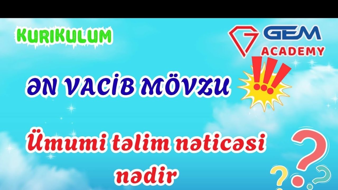 ÜMUMİ TƏLİM NƏTİCƏSİ.