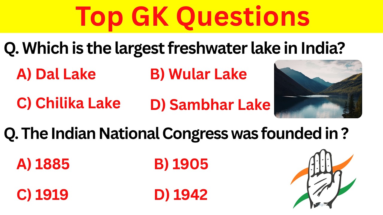 Most Important 20 GK Question| GK in English with answer| General Knowledge INDIA