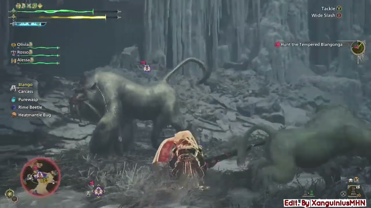 Hunting Tempered Blangonga 🦧❄️ (Monster Hunter Wilds Game-Play (2025)