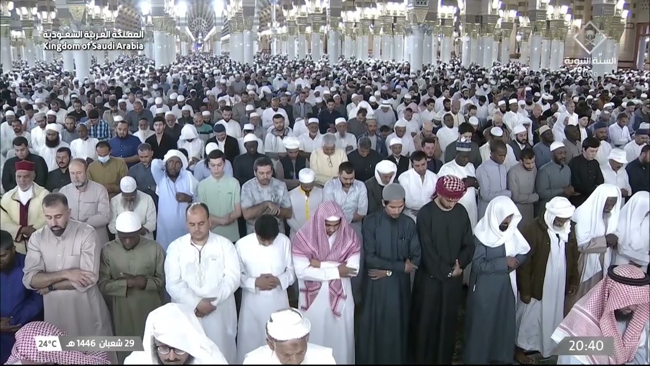 تلاوة ليلة ١ رمضان ١٤٤٦ هـ من صلاة التراويح من المسجد النبوي | الشيخ أحمد الحذيفي