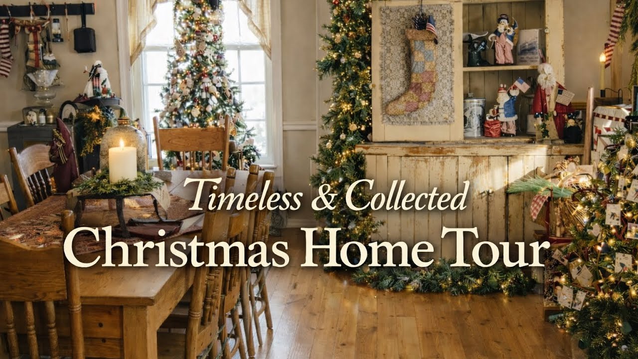 A COZY COUNTRY PRIMITIVE CHRISTMAS HOME YOU'LL WANT TO STEP INSIDE - HOLIDAY HOME TOUR - 2025