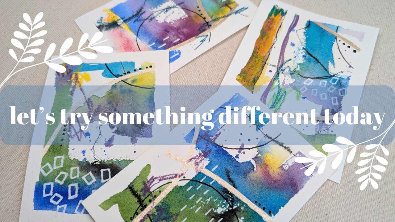 Intuitive Abstract Watercolor x 4 | Bored and Ready to Experiment