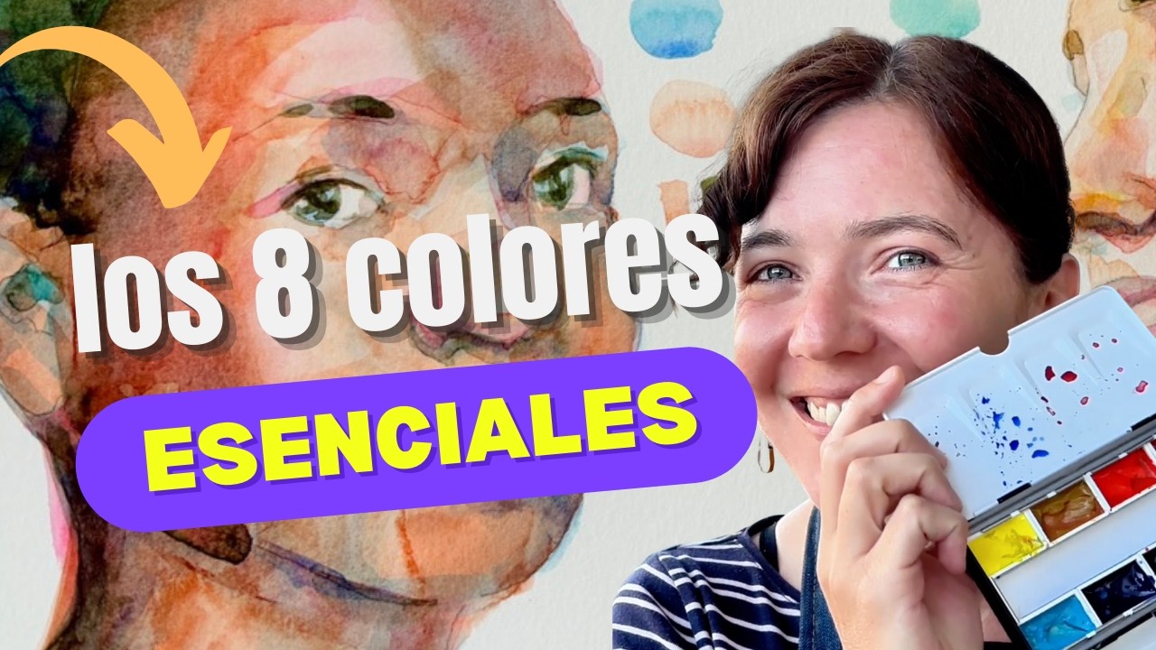 Cómo pintar RETRATOS en ACUARELA con pocos colores