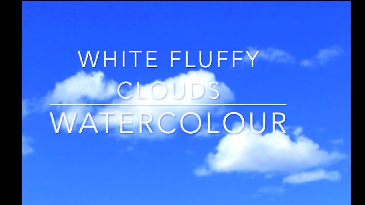 white fluffy clouds in watecolor simple beginners SKY painting #watercolor #TUTORIAL