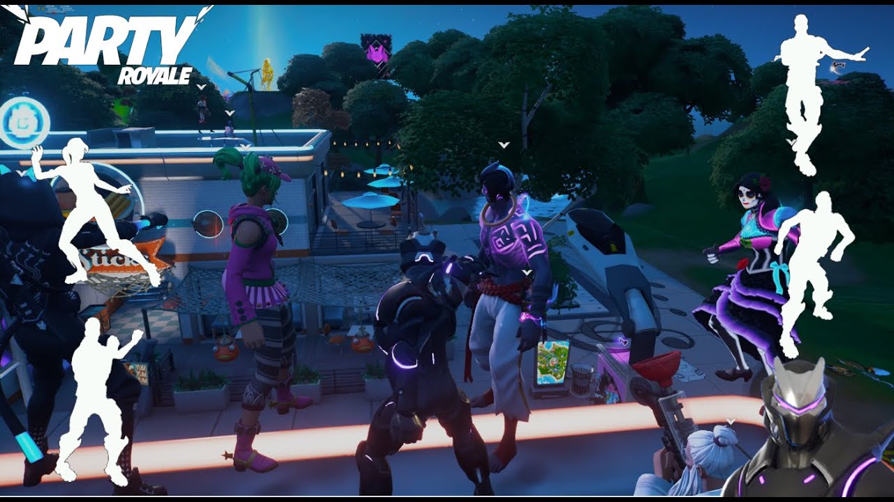 Max Omega Flexing RARE Emotes In Party Royale