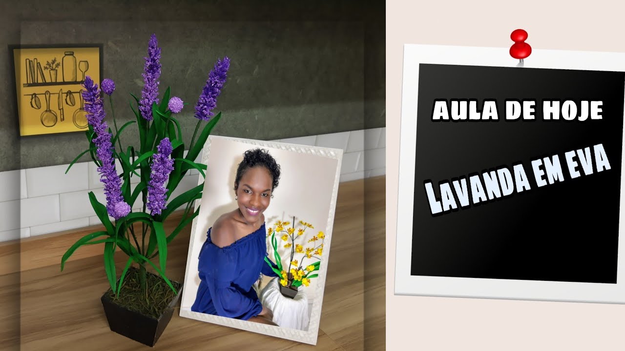 Lavanda em Eva Com Isopor Ralado