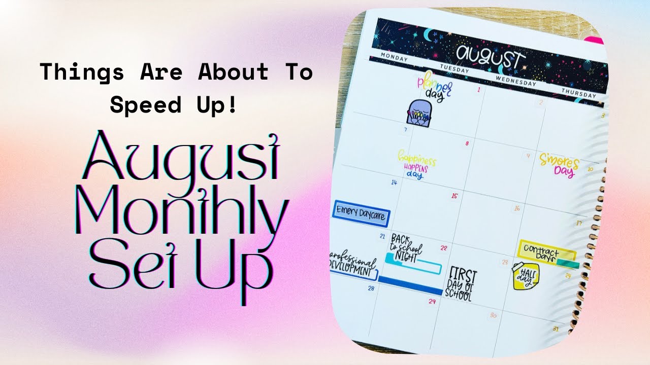 Monthly Plan With Me | Erin Condren Life Planner | August 2023