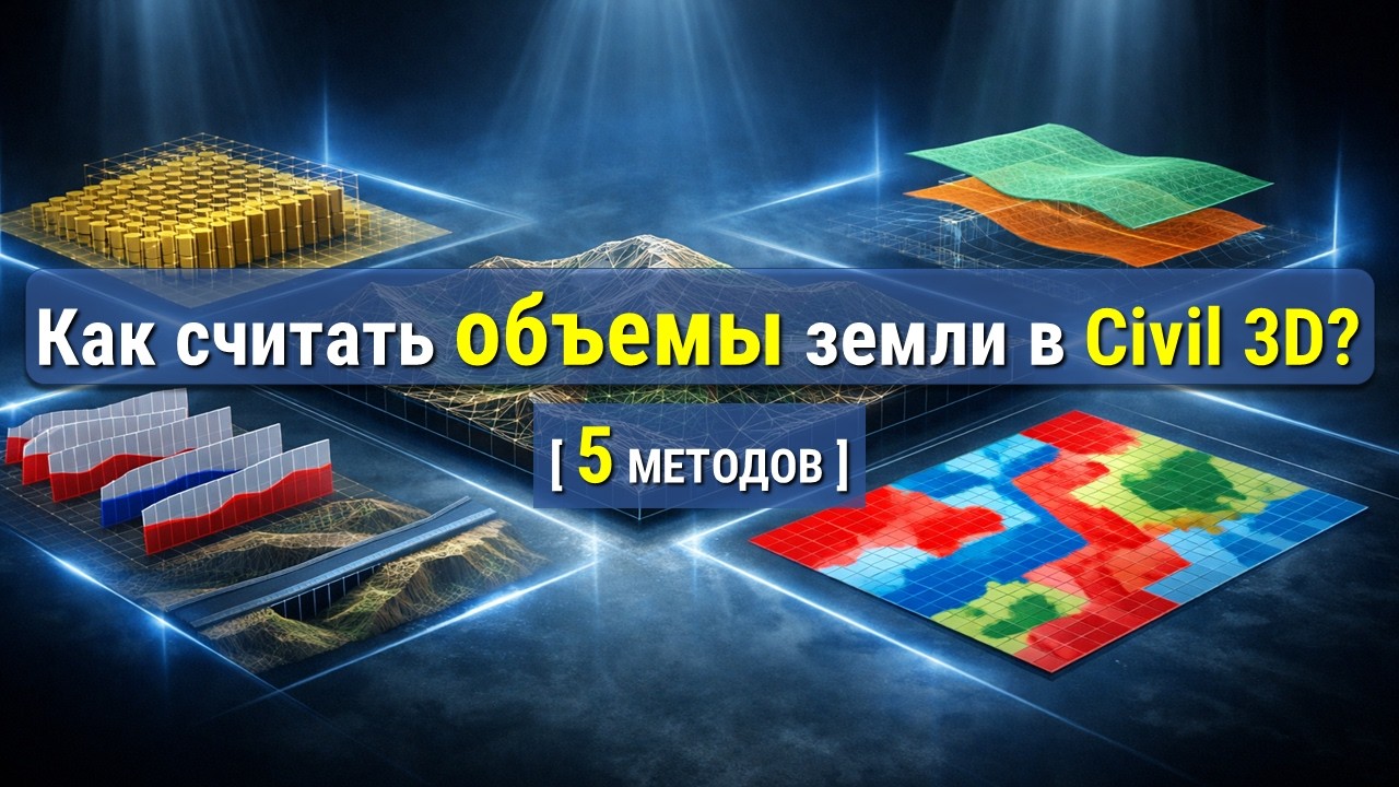 Как считать объемы земли в Civil 3D — 5 рабочих методов