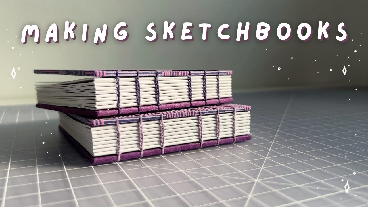 Making Small Sketchbooks ✿ bookbinding with coptic stitch