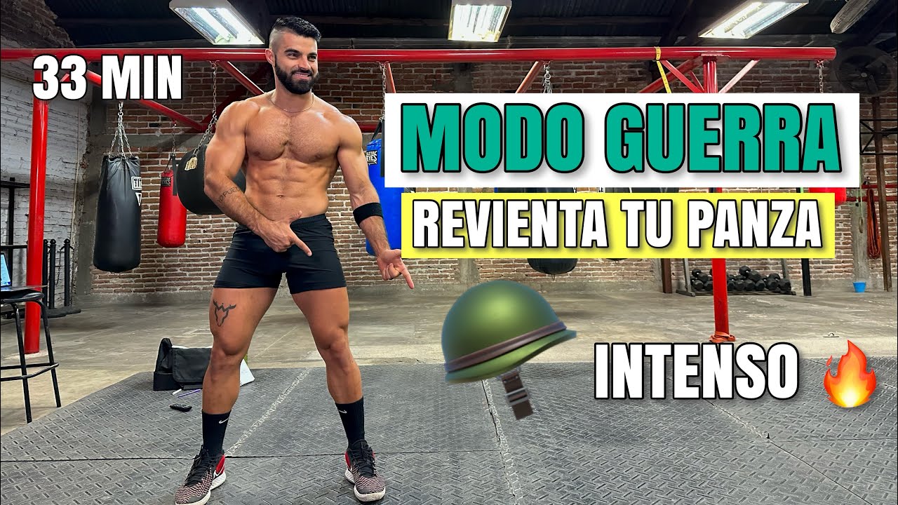 Rutina Cardio Modo Guerra (33 Minutos) Revienta tu PANZA en casa SIN EQUIPO