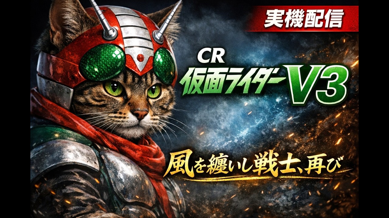 【実機配信】CR仮面ライダーV3｜風を纏いし戦士，再臨！