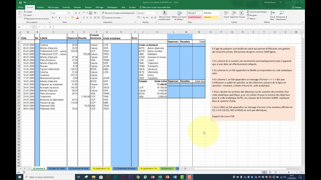 Cours Tableur partie 3 - 32 à 39