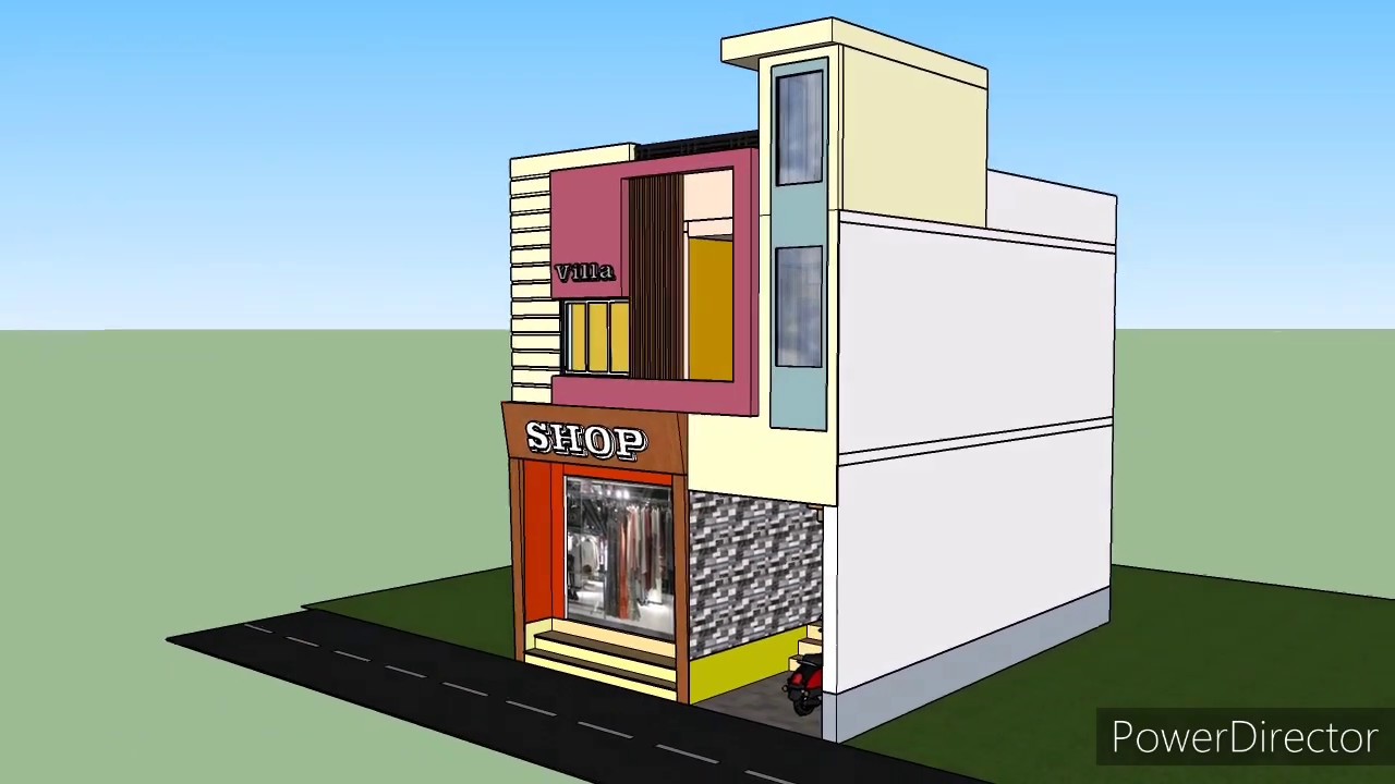 21x30 House Plan With Shop || Front Elevation Design 21x30 || 21X30 House Plan Elevation Shop