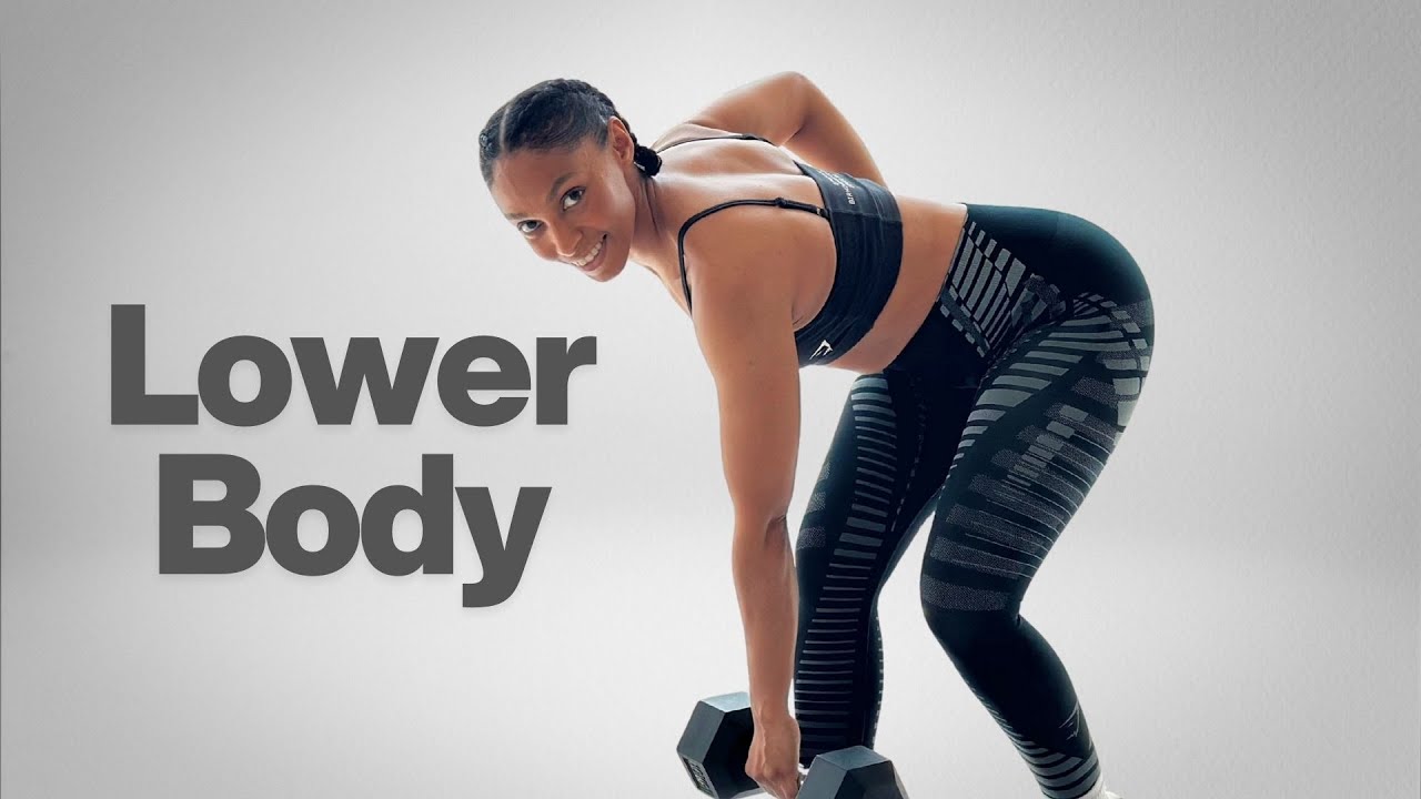 20 Minute Lower Body Strength and Tone Dumbbell Routine - shape your glutes and legs
