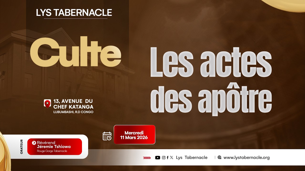 Culte du Mercredi 11 Mars 2026