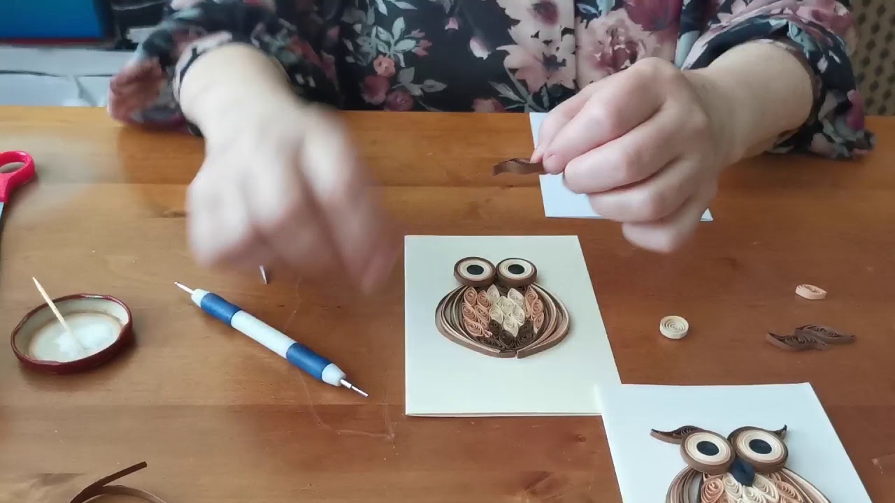 SDS zaprasza. Warsztaty plastyczne z Krystyną Skowron. Sowa - quilling.